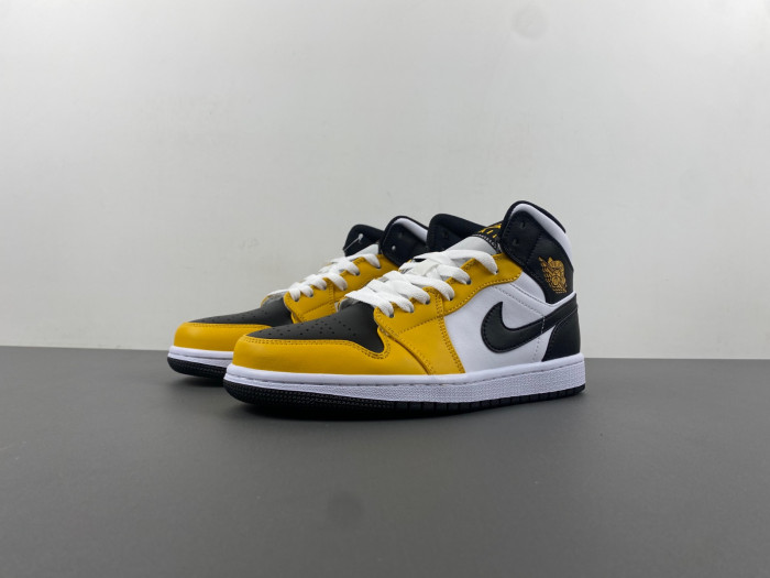 air jordan 1 mid "yellow ochre/black" dq8426-701