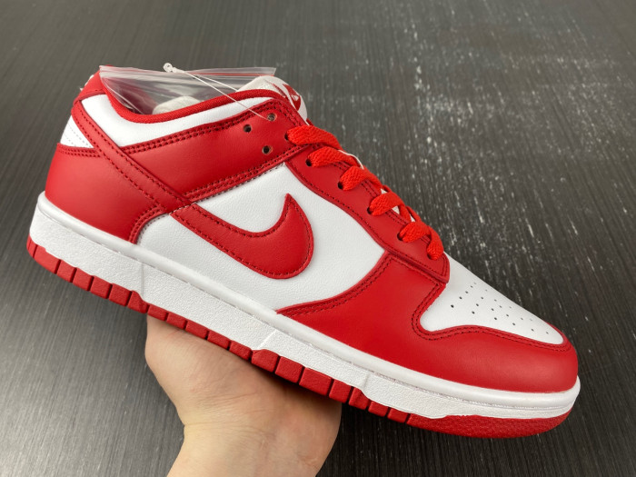 nike dunk low university red white cu1727-100