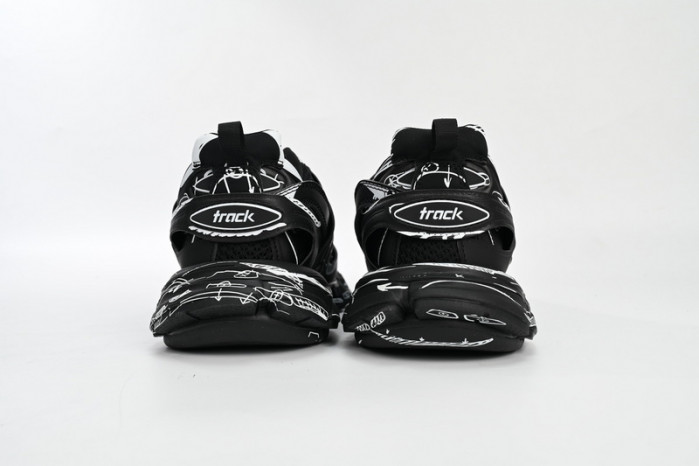 belanciaga Tess S.Black Black-And-White Painting 542023 W3SR2 2315