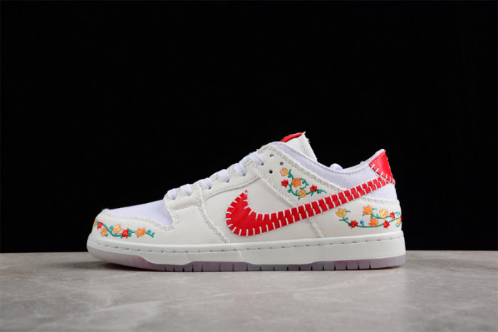 nike sb dunk low n7 sail university red fd6951-700