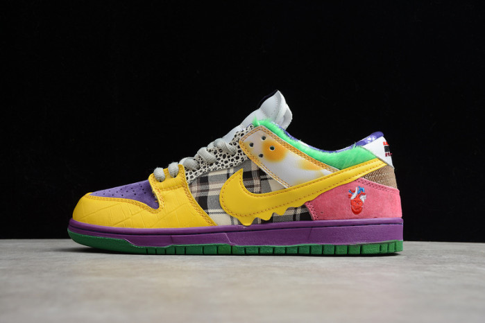 nike sb dunk low pro iw purple/yellow-violet-pink 318403-137