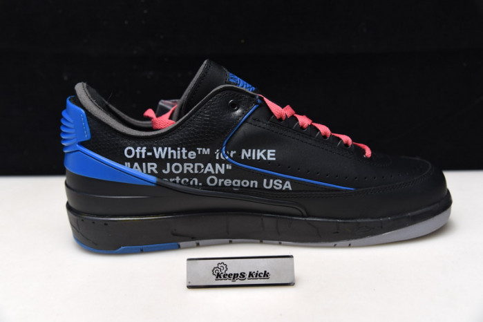 off white air jordan 2 black blue dj4375-004