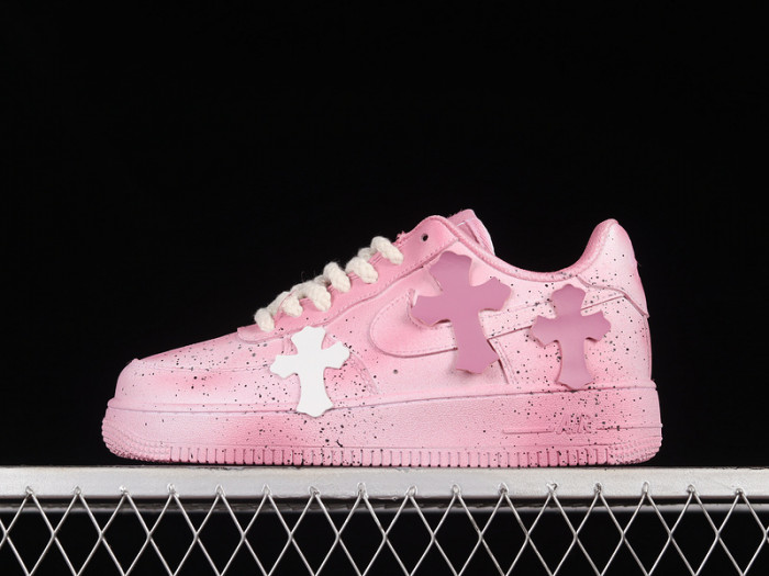 Ch*0me He**ts x nike air force 1 low 07 pink/pink/white dd8959-100